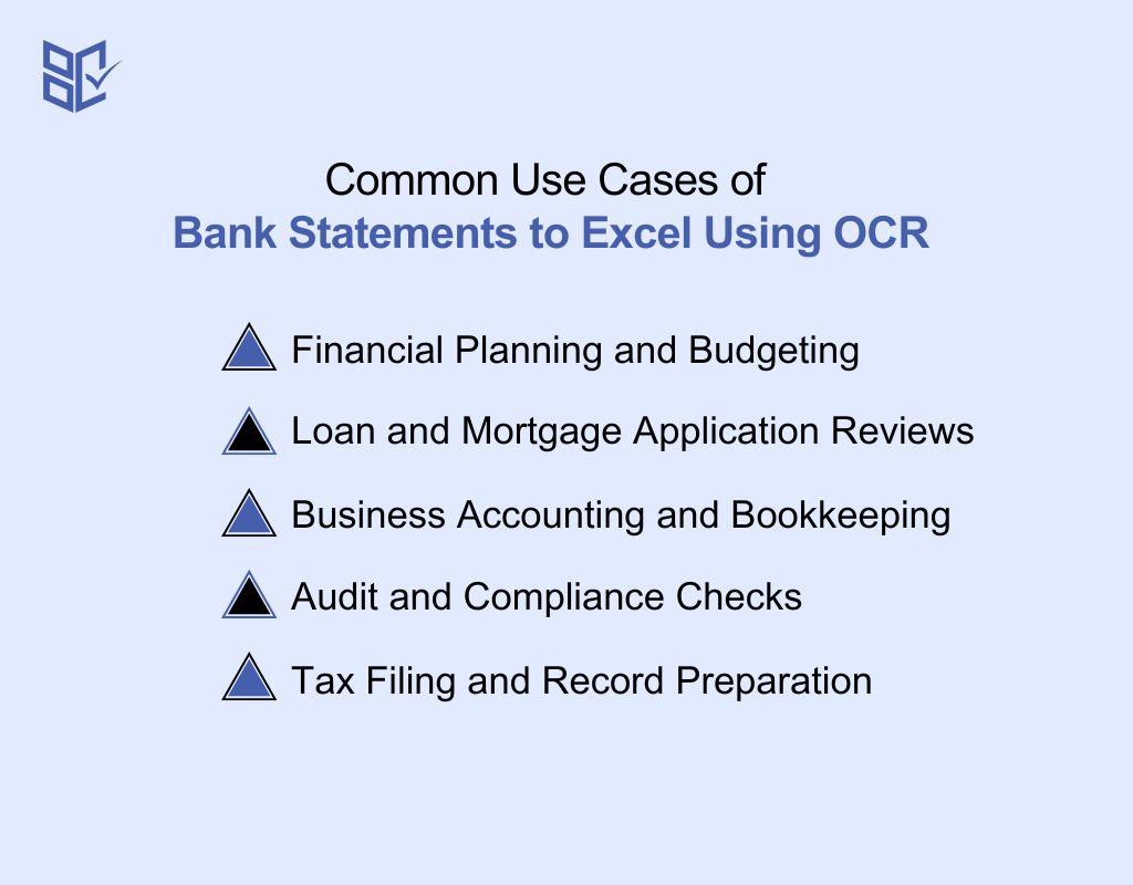 Common Use Cases of Bank Statements to Excel Using OCR
